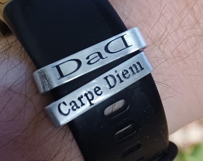 Personalized Smart Watch Charm custom Watch Band Charm  Runners Inspiration Jewelry Slide Charm  Motivational Charms gift for Her Him .