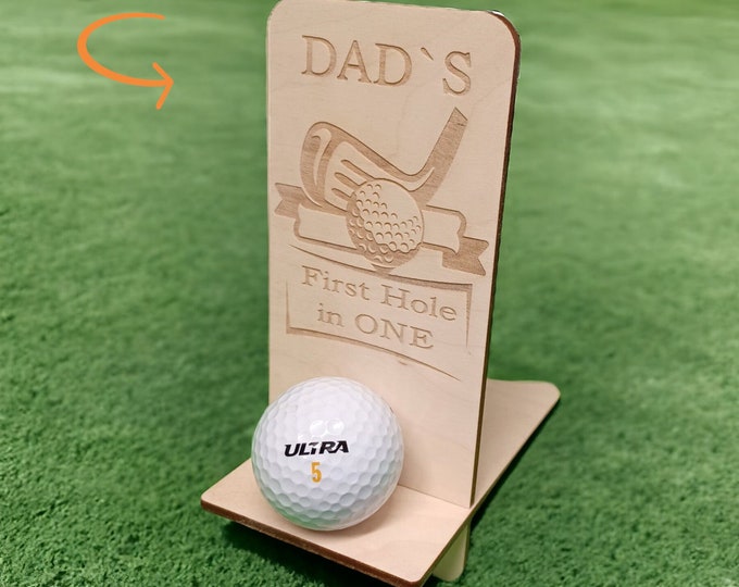 Hole In One Personalised Name Golf Ball Holder Desk Tidy Display Gifts For Her Him Mom Men Golf Ball Display Case Gifts For Dad Husband Wife