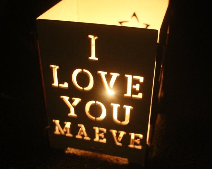 Box light I love You Personalized Name Message Birthday Valentine Anniversary Gift for Her Sentimental Tea lights