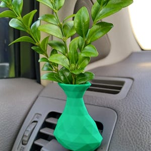 Boho Cozy Mini Car Vase – Natural Car Air Freshener | 3D Printed Floral Vent Clip | Aesthetic Car Decor