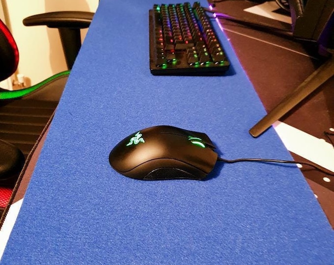 Custom Size Felt Gaming Desk Mat Mouse Pad Wrist Rest Aesthetic Desk Decor Tech Accessories Home Decor Ideas  Free Coasters Gift for Him
