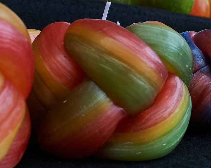 Handmade Fruit Candles – Realistic Apple  Pear Tubby Candles, Braided Designs Perfect Christmas Gift, Housewarming Present Home Décor Accent