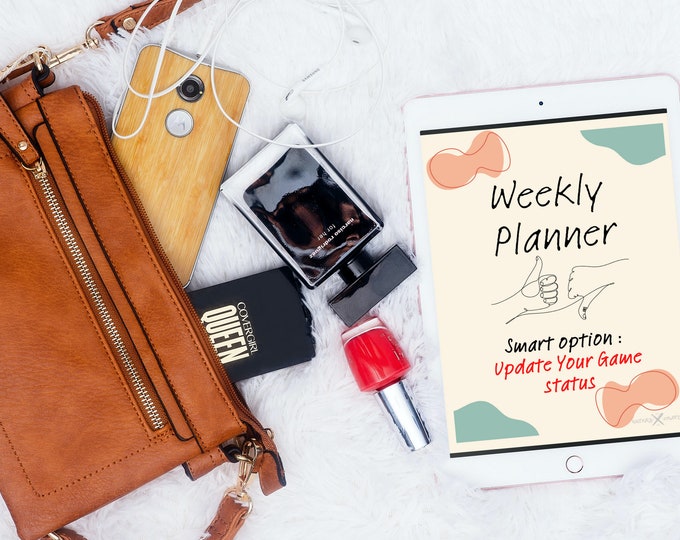 Minimalist iPad Planner 2023 Dated Digital GoodNotes printable Weekly Smart Organizer Habits Daily To Do List Desk work helper