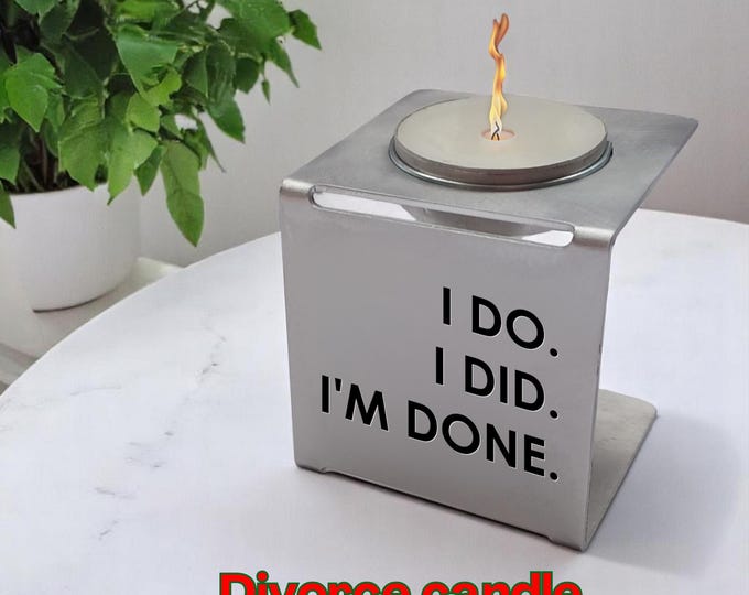 Funny Divorce Candle Personalized Tealight Candle Holder Custom Divorce Gift Funny Breakup Candle Getting Divorced Gift Breakup Candle stand
