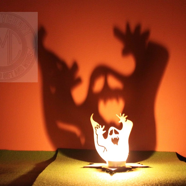 Lanterna da giardino con lumino da tè per Halloween, decorazione in legno per interni ed esterni, portacandele spirituale, illuminazione d'atmosfera, design d'interni per la casa, autunno, spettrale