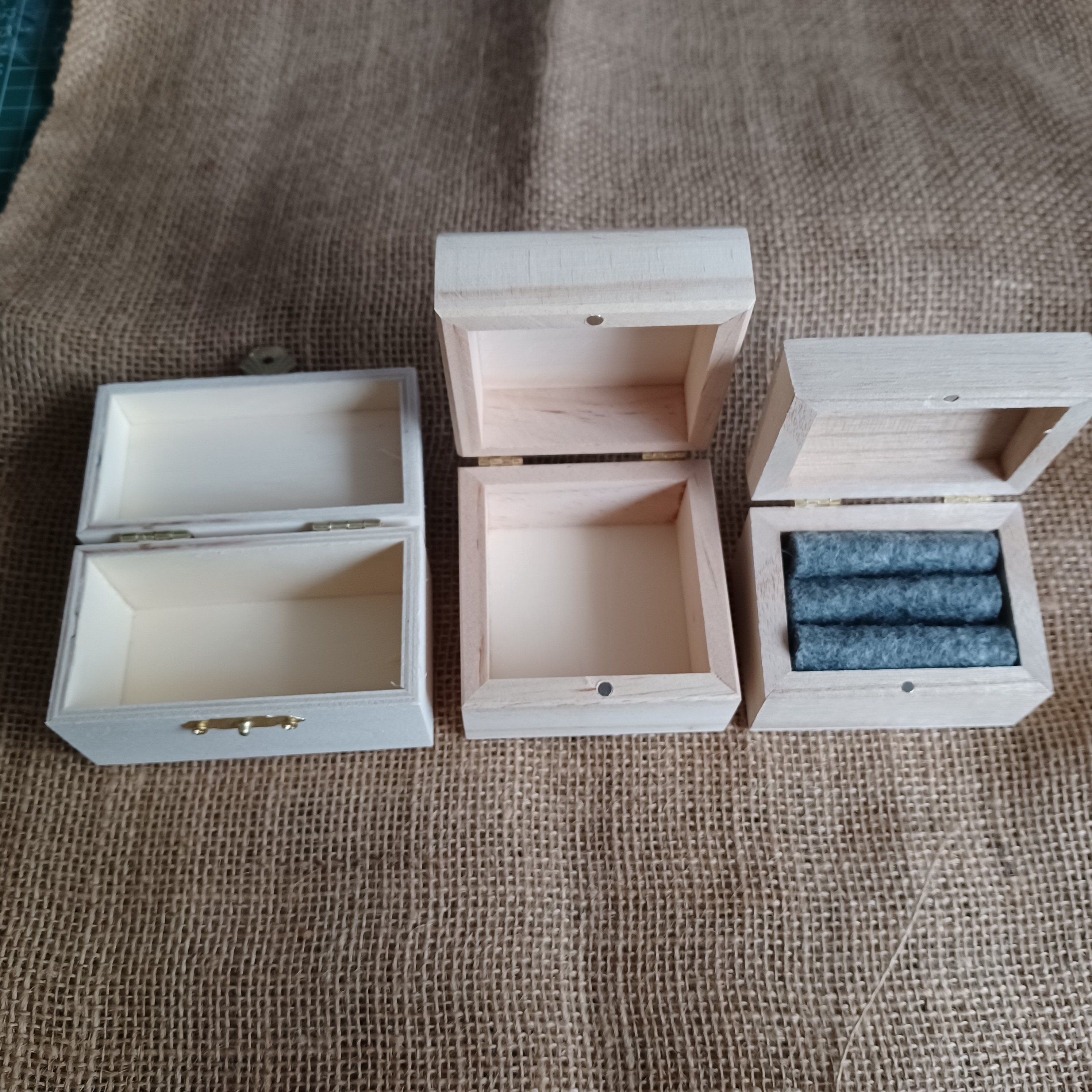 Houten dubbele ringdoos voor huwelijksceremonie