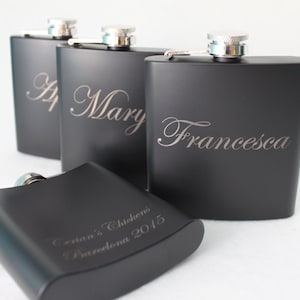 Personalized Hip Flask - Create Your Own Custom Engraved  Flask  Bachelor Party Gift, Groomsmen Bridesmaid Custom Colors