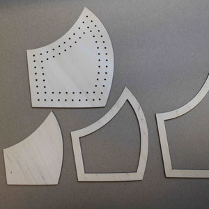 Face Mask Pattern Template 3 Type of Style Shape Pdf Svg Dxf - Etsy