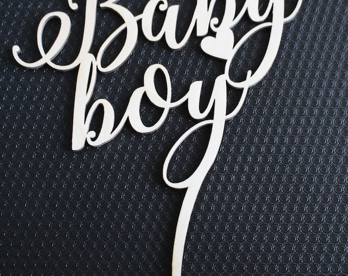 Baby shower cake topper  Baby  boy cake topper Baby shower  decor Laser Cut HandMade Ireland