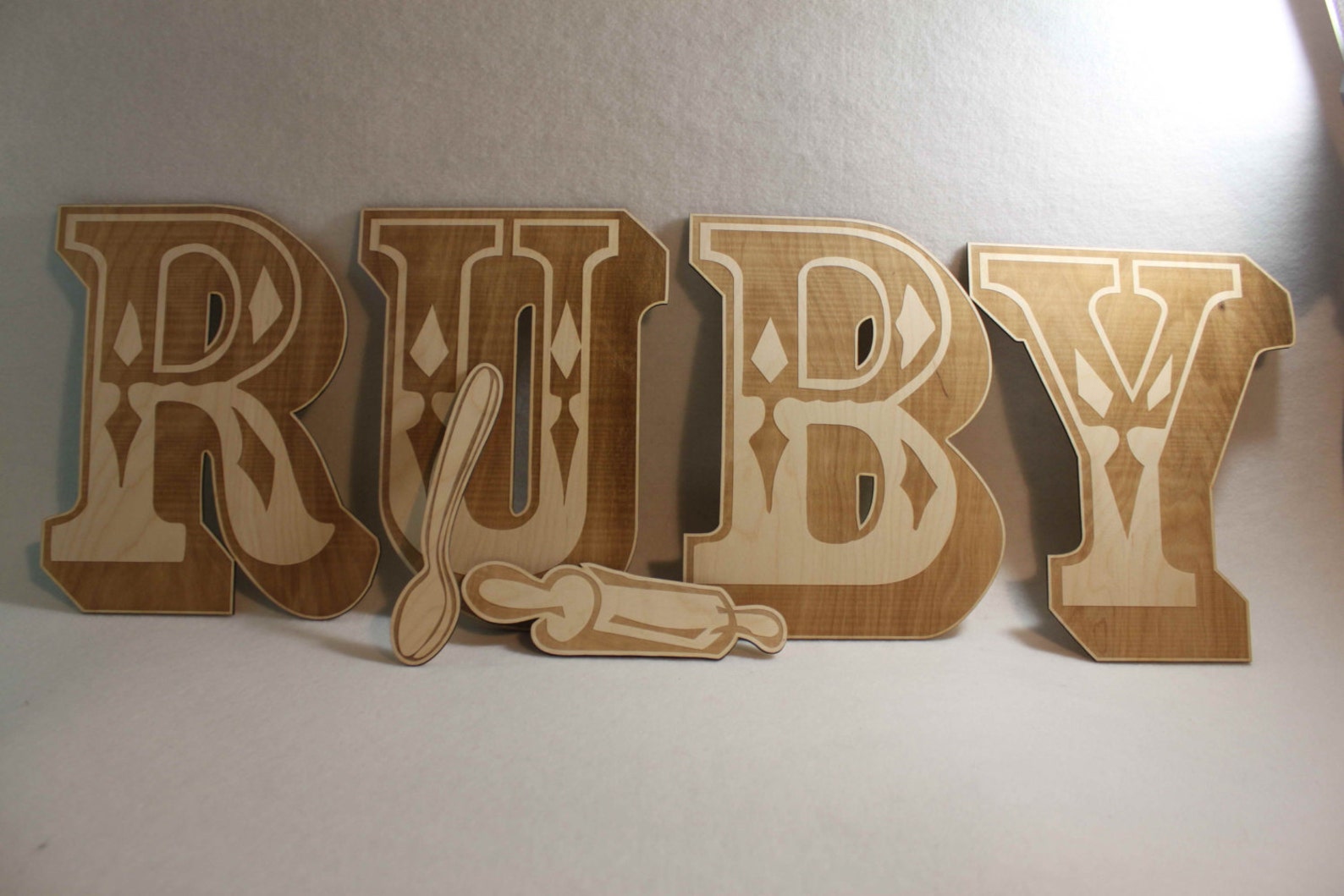Large Wooden Letters Names Words Wall Decorations High 30cm 12 Etsy