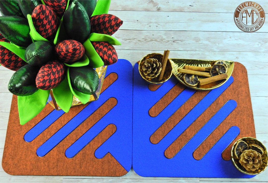 Smart Felt Placemats Square Shape Set of 8 Pieces 4 Full Etsy