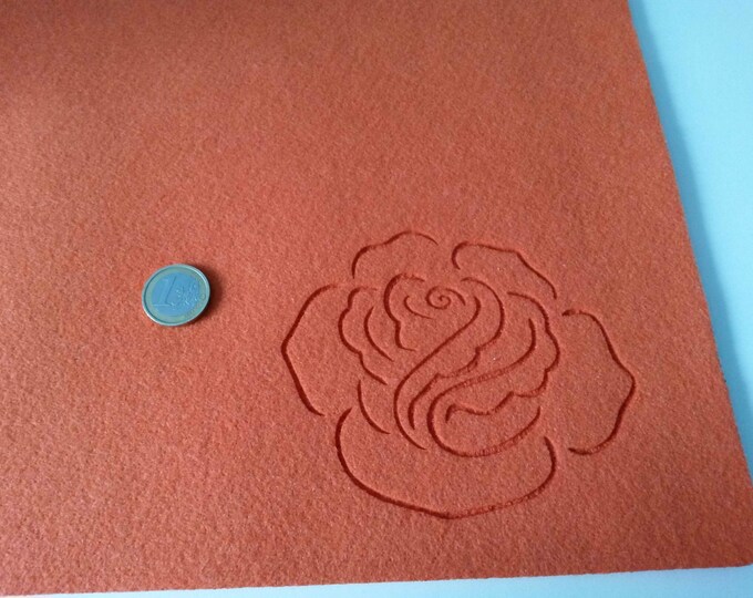 Large Felt Placemats Rosa Flower Decorations Mat Table Set of 4 Laser Cut