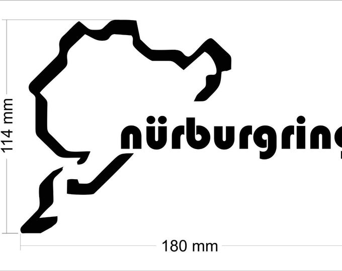 Nurburgring Sticker Vinyl Decal Many Colour 18cm x 11cm , 7 x 4.5 inch