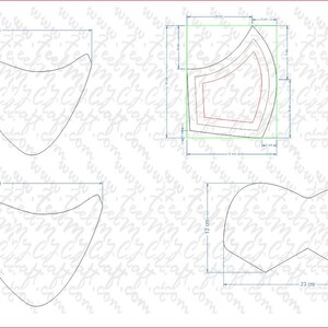 Face Mask Pattern Template 3 Type of Style Shape Pdf Svg Dxf - Etsy