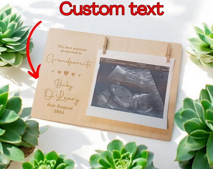 The Best Parents get Promoted to Grandparents, Pregnancy Announcement Parents New Grandparents Picture Frame