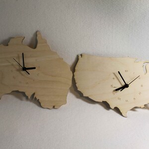 Custom Unique Bespoke Australian Shape Clock Australian Map Wooden - Etsy