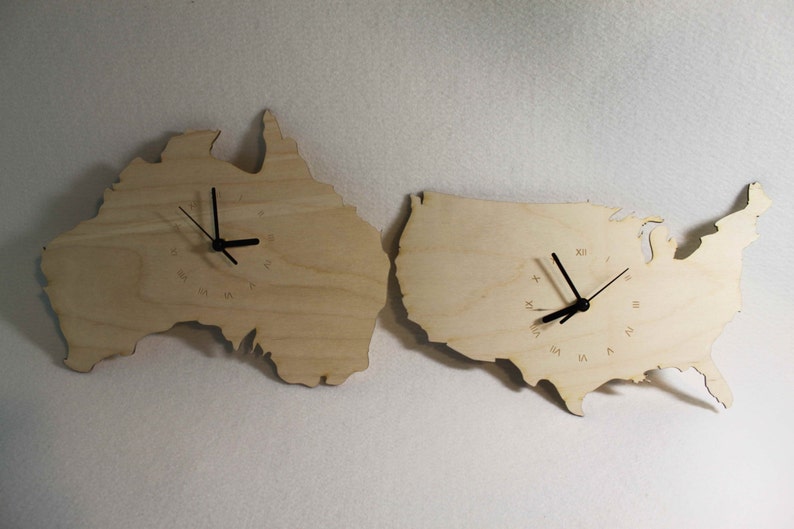 Custom Unique Bespoke Australian Shape Clock Australian Map Etsy