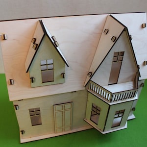 Wooden 3D Doll House Craft Kit Self-assembly Little Cottage