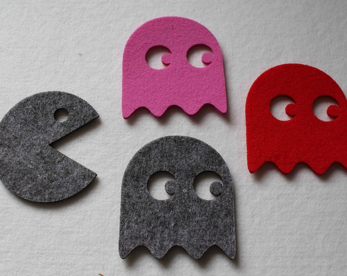 PACMAN Felt Coaster Set of 4 Start protect your table surfaces from hot tea cup, mug