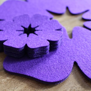 Flowers shape Felt Table Mats and coasters Set of 4 Pieces  Handmade Ireland Laser Cut Placemats