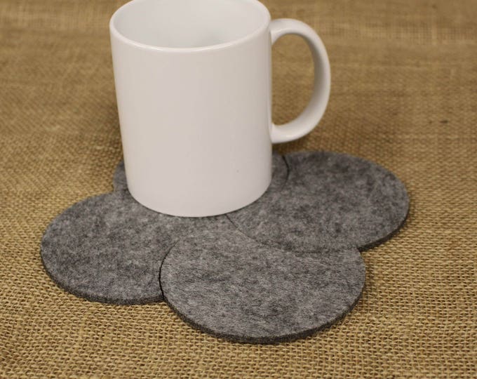 Felt Coaster Nice Moon Shape  Set of 4