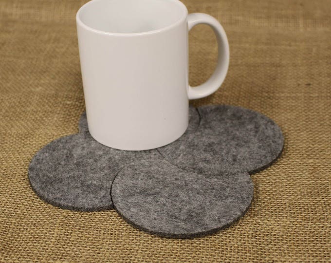 Felt Coaster Nice Moon Shape  Set of 4