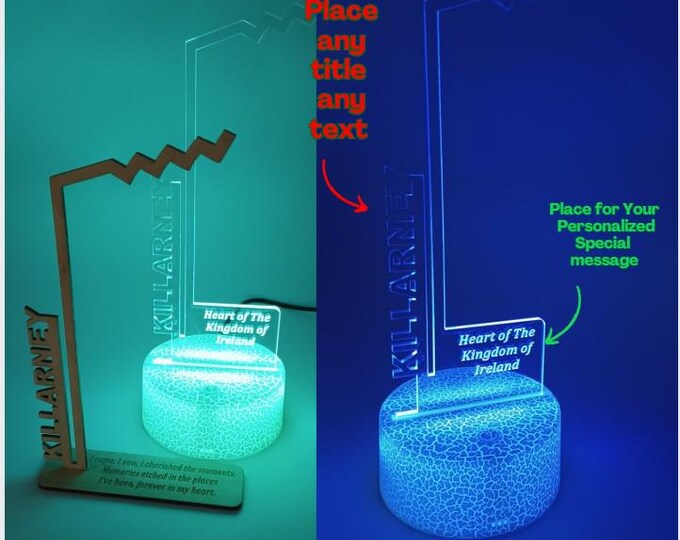 Personalized Wild Atlantic Way LED Lamp – Engraved Irish Souvenir