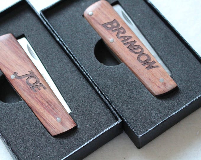 Personalized Pocket Knife, Custom Knife, Engraved Knife: Gift for Him Groomsman Gift