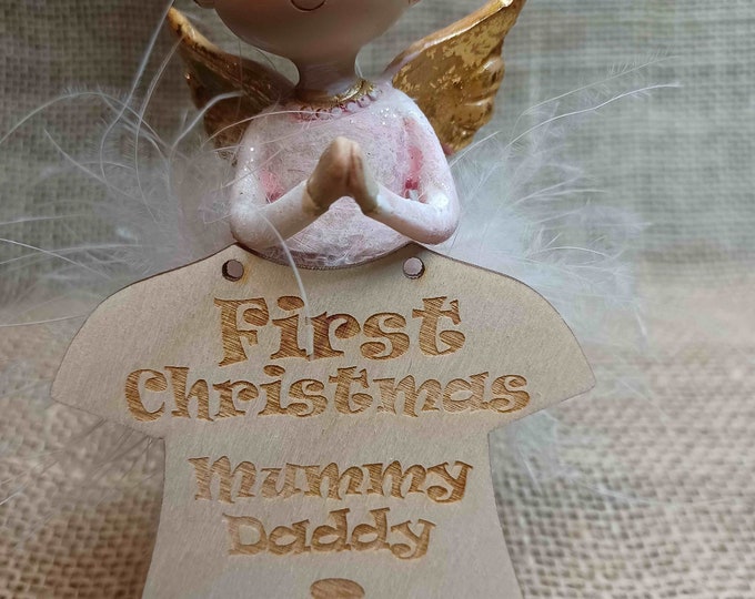 Our First Christmas Ornament  Baby's Bodysuit Shape Birth Xmas Tree decoration  Baby Shower Gift Xmass gift