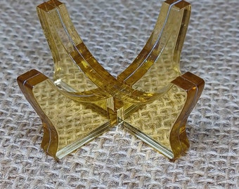 Golf gifts for Men Mirror Acrylic Wood Golf Ball Display Stand Plywood Signed Autographed Holder set of 2