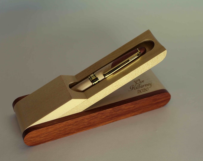 Perfect gift for  Teacher end of school year Custom Wooden Beech Personalized Pen with Case Laser Engrave