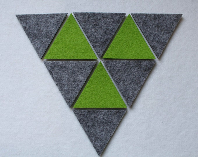 Triangular Felt Coaster Simple ShapeTriangular  Set of 7 pieces