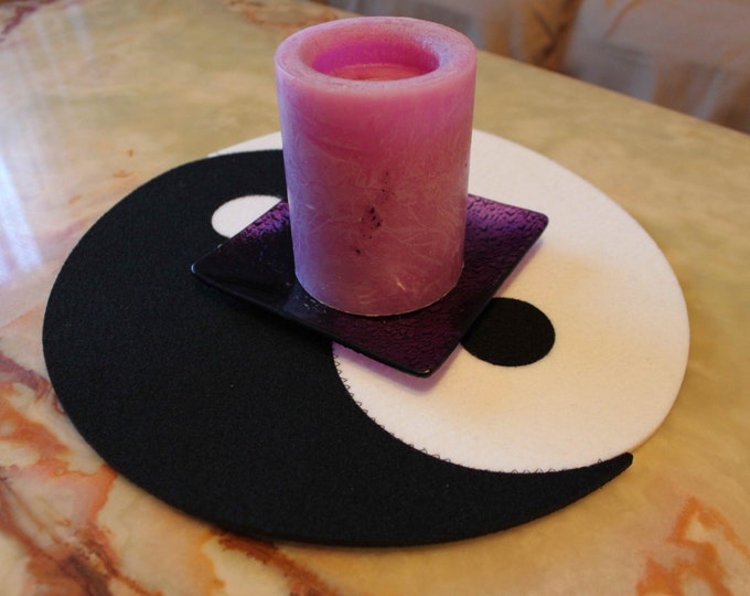 Placemats Ying Yang Round Felt Table Mats