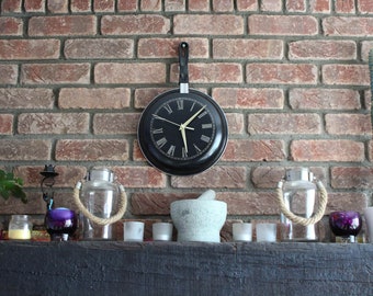 Last one UNIQUE   frying pan Wall Clock