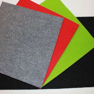  Craft Stiff Felt Squares - 6 x 6 Inch - 48 Pack - 12 Colors, 4  of Each Color - 2mm Thick Sheets
