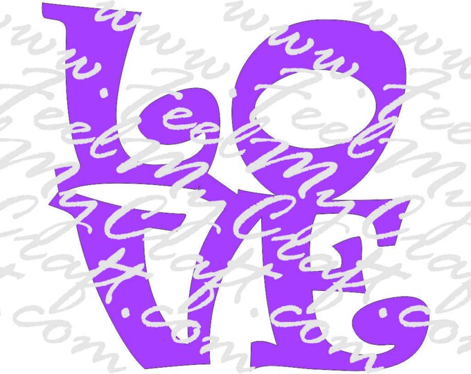 Love .dxf format. - LASER CNC Router, Water-jet Cut File - Vector Art - Clip Art - DXF svg cake topper