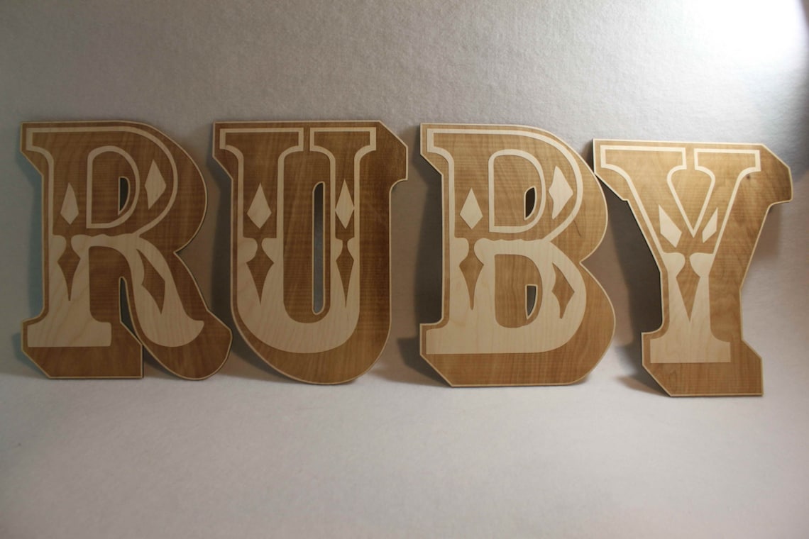 Large Wooden Letters Names Words Wall Decorations High 30cm 12 Etsy