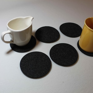 Felt Coaster Simple Shape Circle   Felt  Set of 6