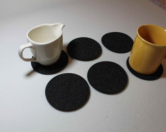 Felt Coaster Simple Shape Circle   Felt  Set of 6