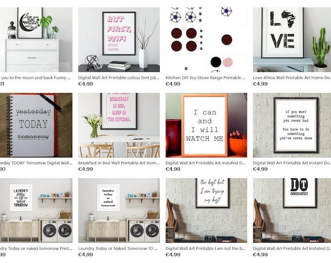 Printable Art ALLLLLL  file from this category from FeelMyCraft shop