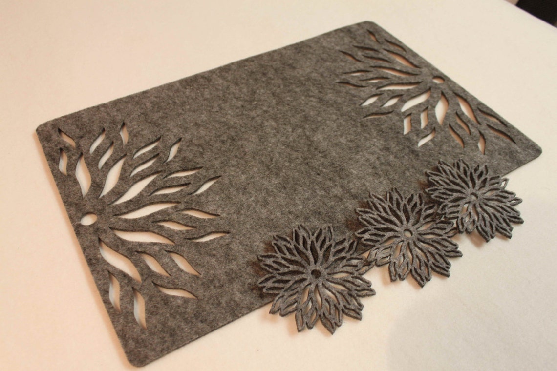 Large Felt Placemats 17 x 11 inch. Rectangle Place Mat Set of Etsy