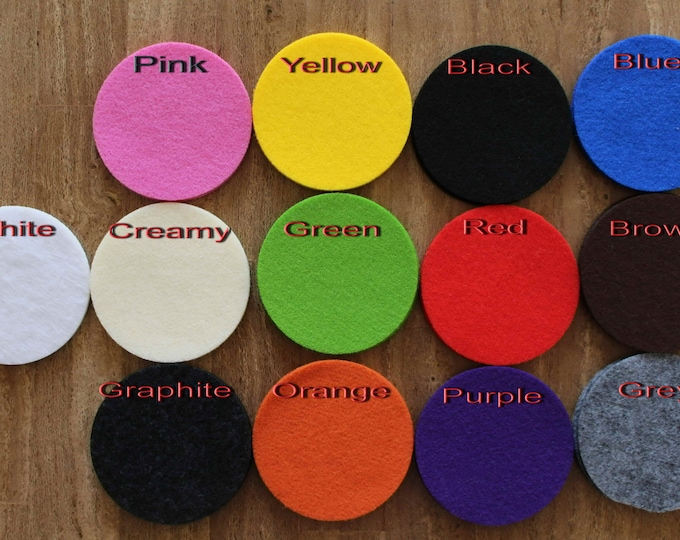 Felt Coaster Simple Shape Circle   Felt  Set of 8