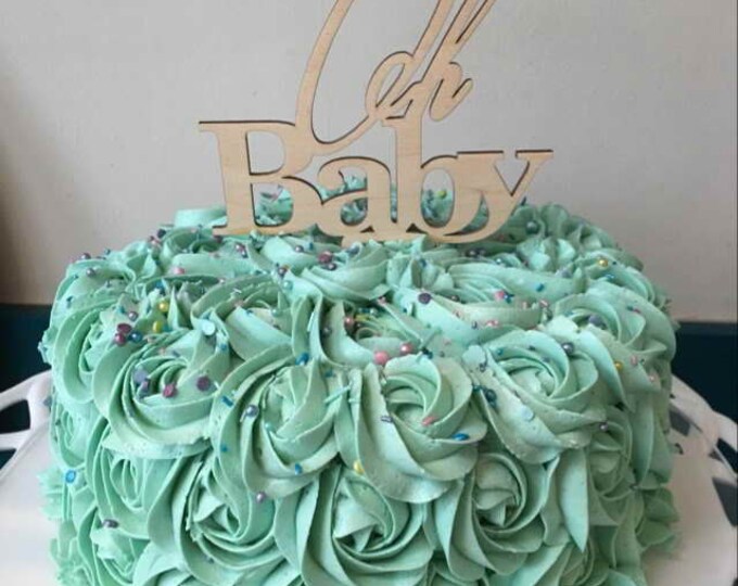 Oh Baby New Born Baby Cake Topper Anniversary Year Birthday Cake Topper Laser Cut I'm Irish gift