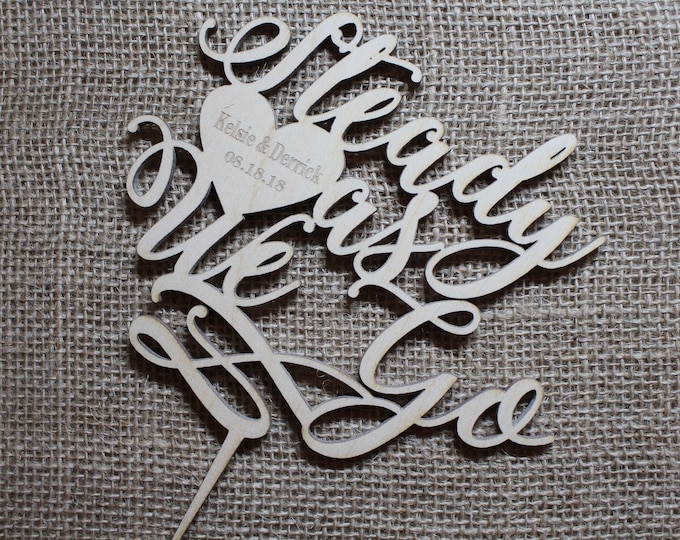 Custom  Cake Topper Steady as We Go Personalized YOUR ENGRAVER  Wedding Anniversary Save the Date Laser Cut HandMade Ireland