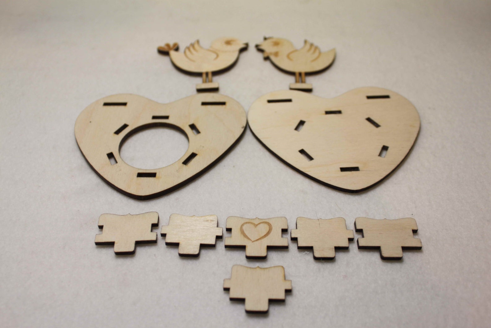 Valentine's Day Tea Light Garden Bird Candle Holder Wooden Etsy