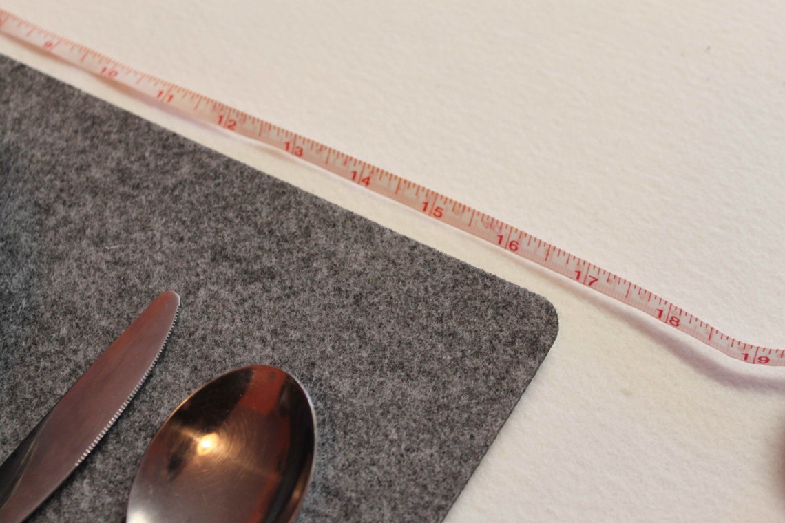 ONLY GREY Felt Tablecloth Placemats 17 X 11 Inch. Rectangle Etsy Ireland