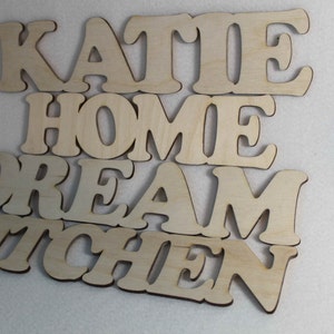 Letras de madera, nombres, palabras, decoraciones de pared para el hogar, la cocina, sueña con TU NOMBRE