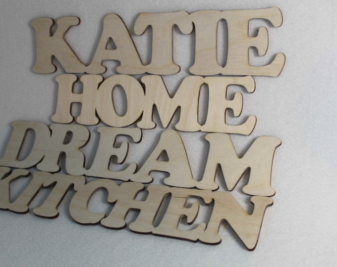 Custom Wooden Felt Cardboard  Letters ,Names, Words,  Wall Decorations High 6 cm   2,5   inch