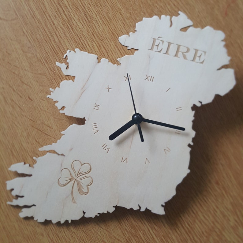 Custom Unigue Shape Bespoke IRELAND Country Clock. IRISH Map Etsy