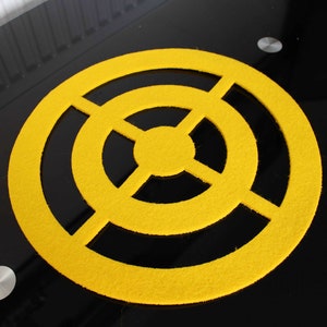 Circle Grille Felt Set of  4 Placemats Mats Laser Cut